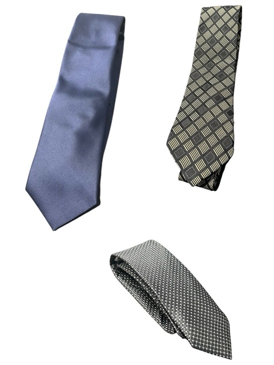Other - 3 Mens Ties Bundle Marc Anthony Bespoke Brand Q Tie formal wedding